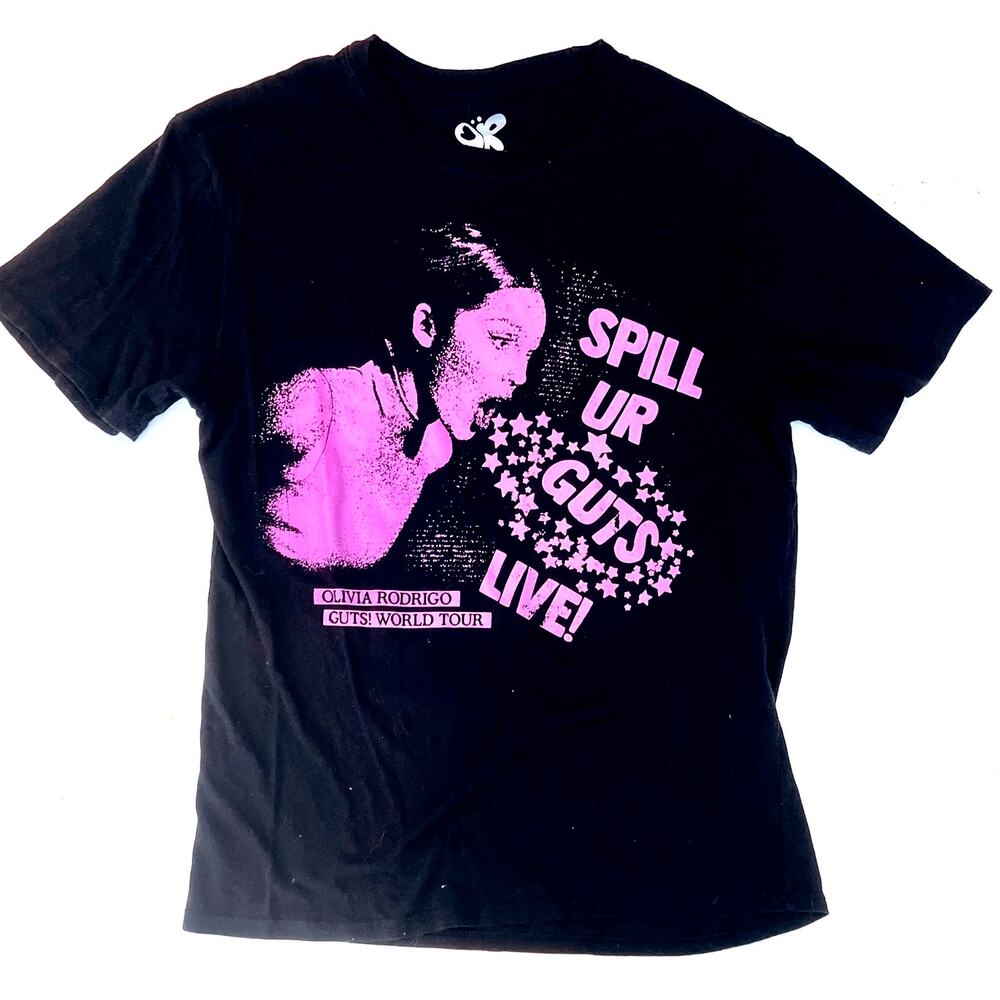 Olivia Rodrigo Spill Ur Guts Live Guts! World Tour Med Women's Tee - Preowned